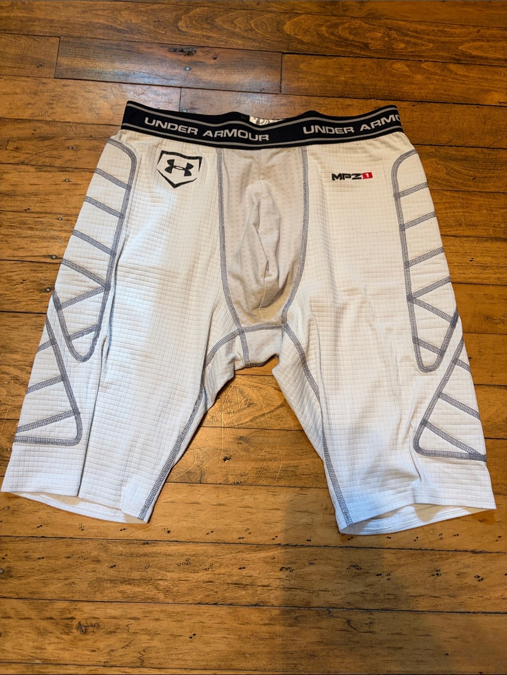Under Armour White Compression Padded Performance Shorts